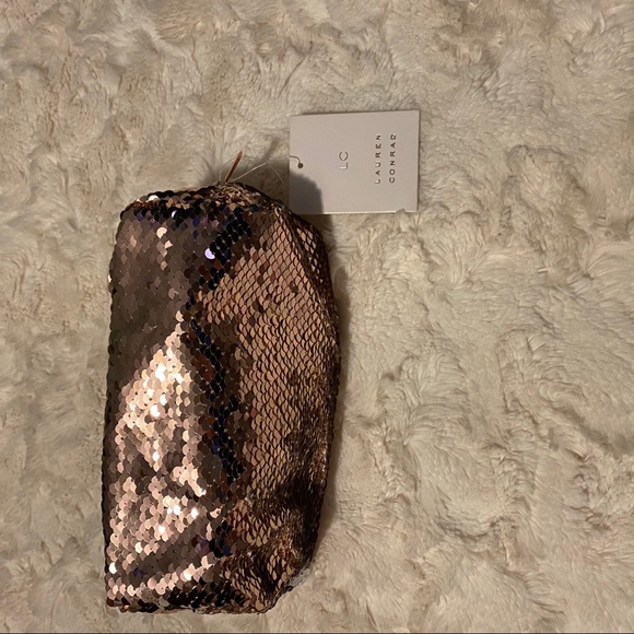Lauren Conrad Sequin Cosmetic Bag - Picture 2 of 6